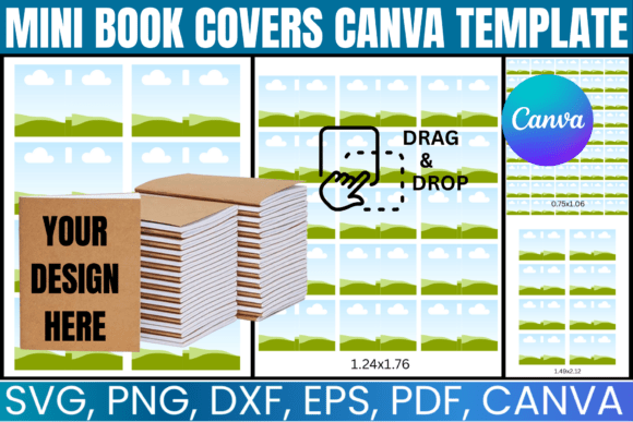 Download Mini Book Covers Canva Editable Template - Editable Collection