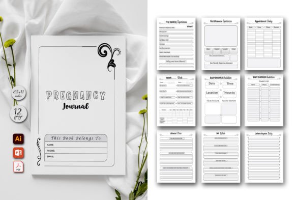 Download My Pregnancy Journal Log | KDP Interior - Pregnancy Collection