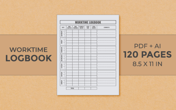Download Worktime Logbook Editable Kdp Interior - Editable kdp interior Collection