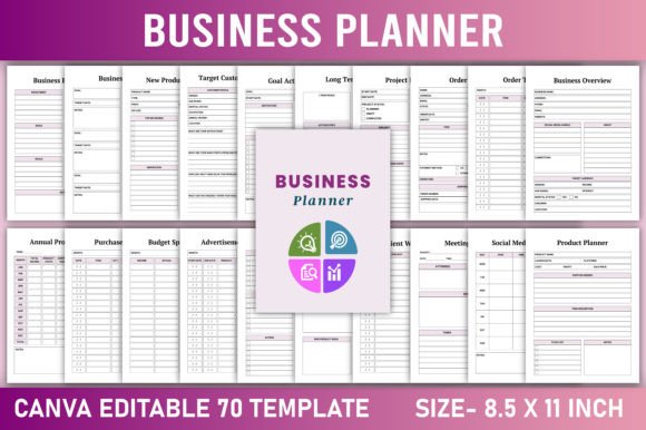 Download Editable Business Planner Canva Template - Editable Collection