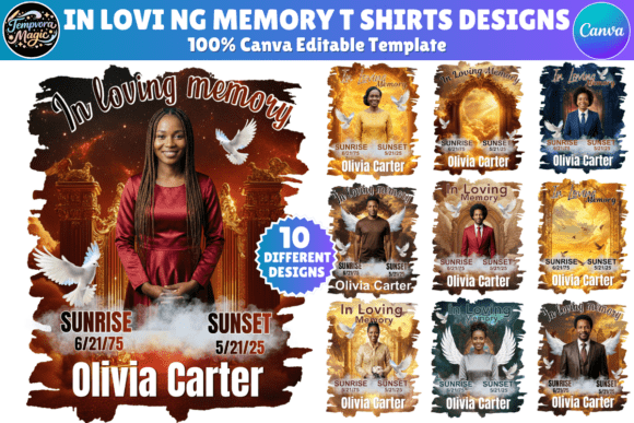 Download Memorial Shirt Design Editable Template - Editable Collection