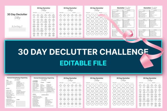 Download EDITABLE 30 DAY DECLUTTER CHALLENGE - Editable Collection