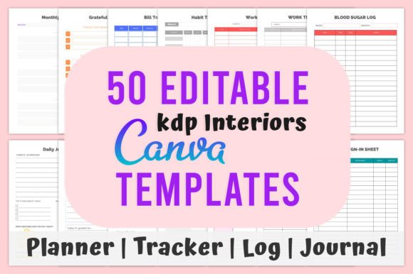 Download 50 Canva Editable KDP Interior Templates - Editable kdp interior Collection
