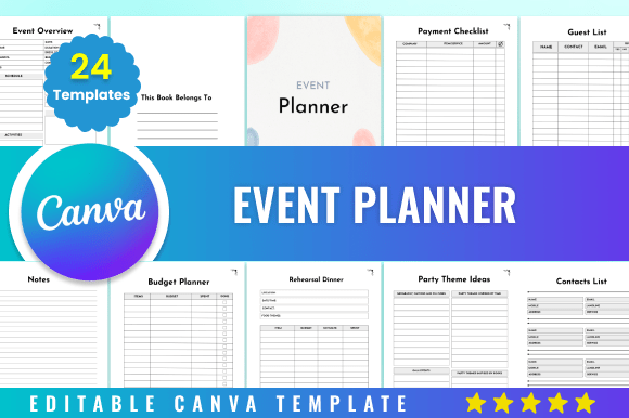 Download Editable Event Planner Kdp Canva - Editable Collection
