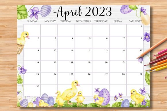 Download Editable/Fillable April 2023 Calendar - Editable Collection