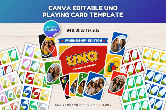 Download UNO Game Card Canva Editable Template - Editable Collection