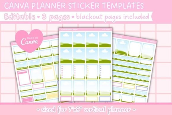 Download Canva Editable Planner Sticker Templates - Editable Collection