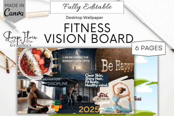 Download Editable Fitness Vision Board | Canva - Editable Collection