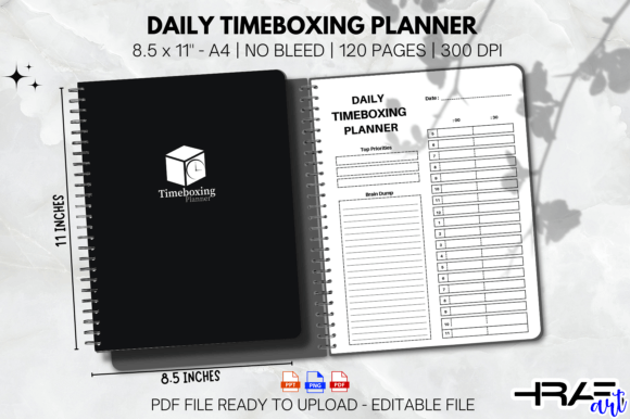 Download Daily Timeboxing Planner Editable | KDP - Editable Collection