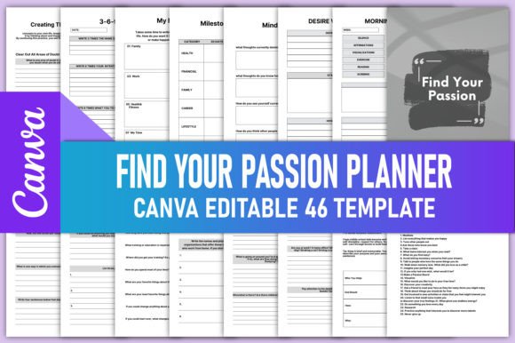 Download Editable Find Your Passion Planner Canva - Editable Collection