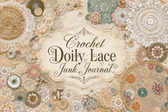 Download Crochet Doily Lace Junk Journal - Premium Resources