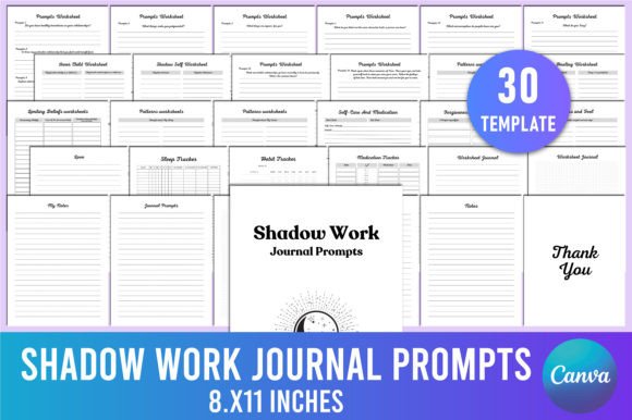 Download Editable Shadow Work Journal Prompts KDP - Editable Collection