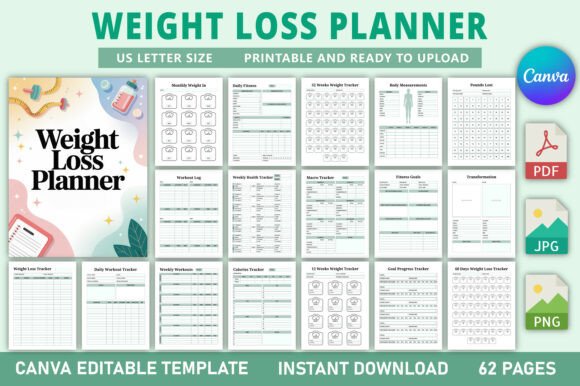 Download Editable Weight Loss Planner - Editable Collection