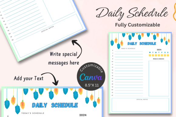 Download Editable Daily Schedule Template - Editable Collection