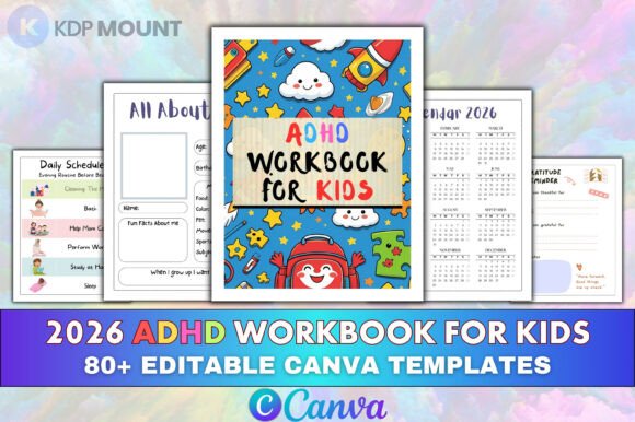 Download 2026 ADHD Workbook for Kids Editable - Editable Collection