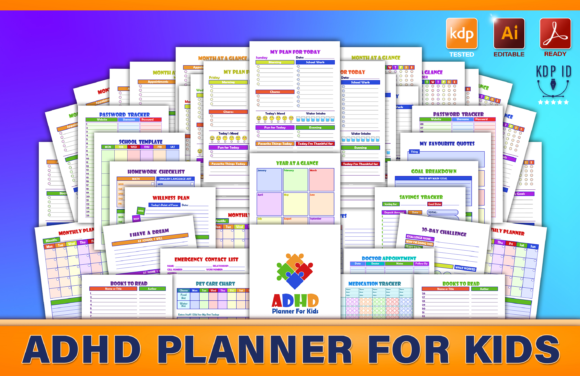 Download ADHD Planner for Kids: Editable Bundle - Editable Collection