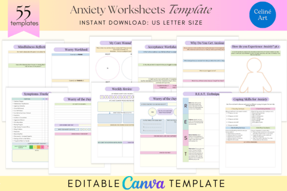 Download Anxiety Journal Template Canva Editable - Editable Collection