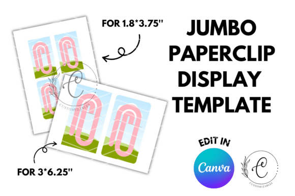 Download Jumbo Paperclip Display Card Editable - Editable Collection