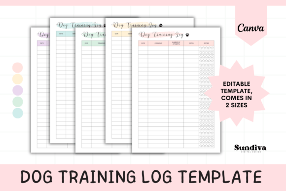 Download Editable Dog Training Log Template 4 - Editable Collection