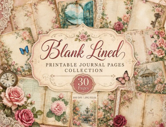 Download Antique Floral Junk Journal Papers - Premium Resources