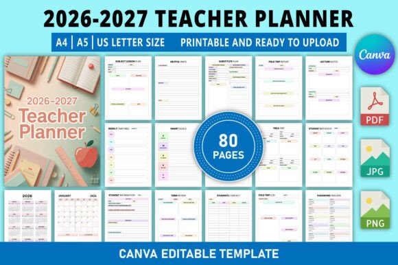 Download Editable 2026-2027 Teacher Planner - Premium Resources