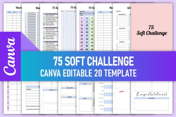 Download Editable 75 Soft Challenge Canva KDP - Editable Collection