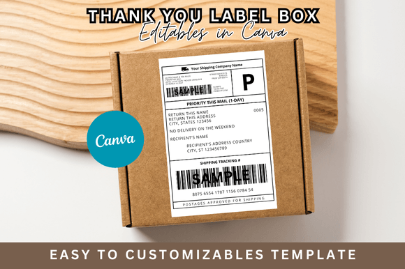 Download Editable Shipping Label Template Canva - Editable Collection