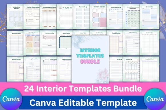 Download 24 Editable Canva Template Bundle KDP - Editable Collection