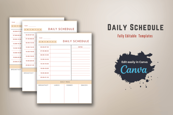 Download Editable Daily Schedule Template - Editable Collection