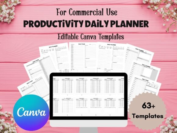 Download Editable Daily Planner Canva Templates - Editable Collection