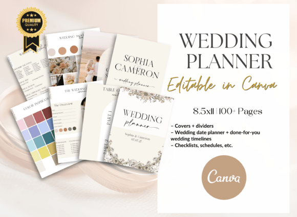 Download Wedding Planner Canva Templates Editable - Editable Collection
