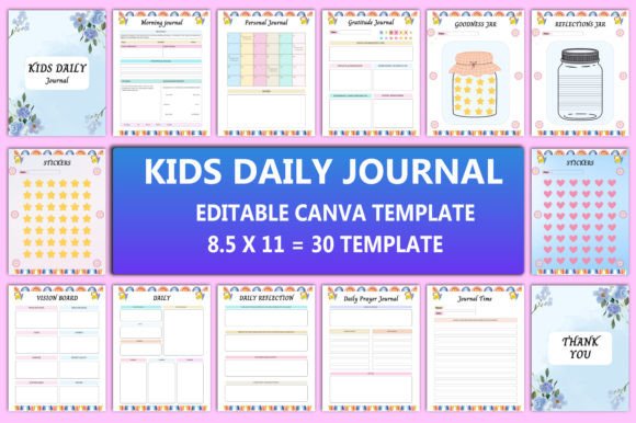 Download Editable Kids Daily Journal Interior - Editable Collection