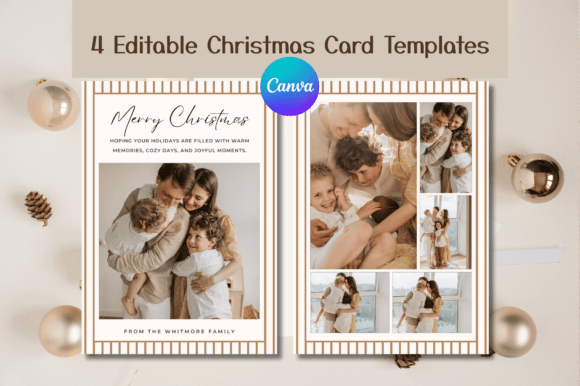 Download Editable Christmas Photo Card Templates - Editable Collection