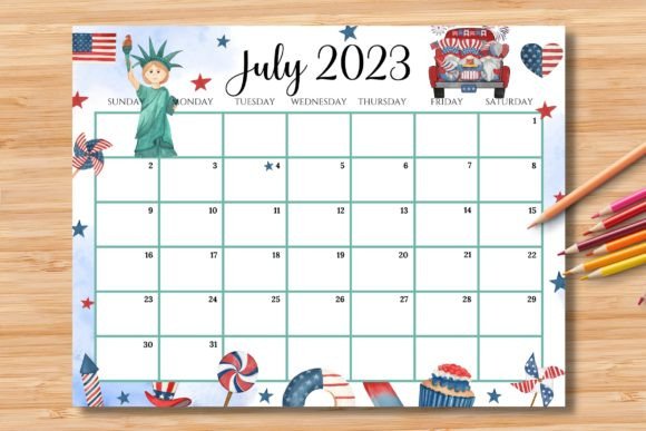 Download Editable/Fillable July 2023 Calendar - Editable Collection