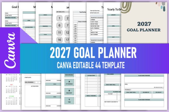 Download Editable 2027 Goal Planner KDP Interiors - Editable Collection