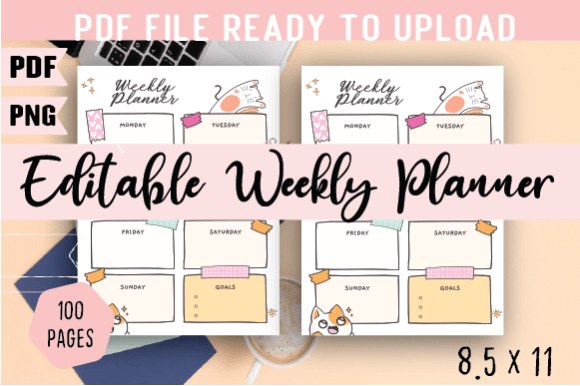 Download Editable Weekly Planner Interior - Editable Collection